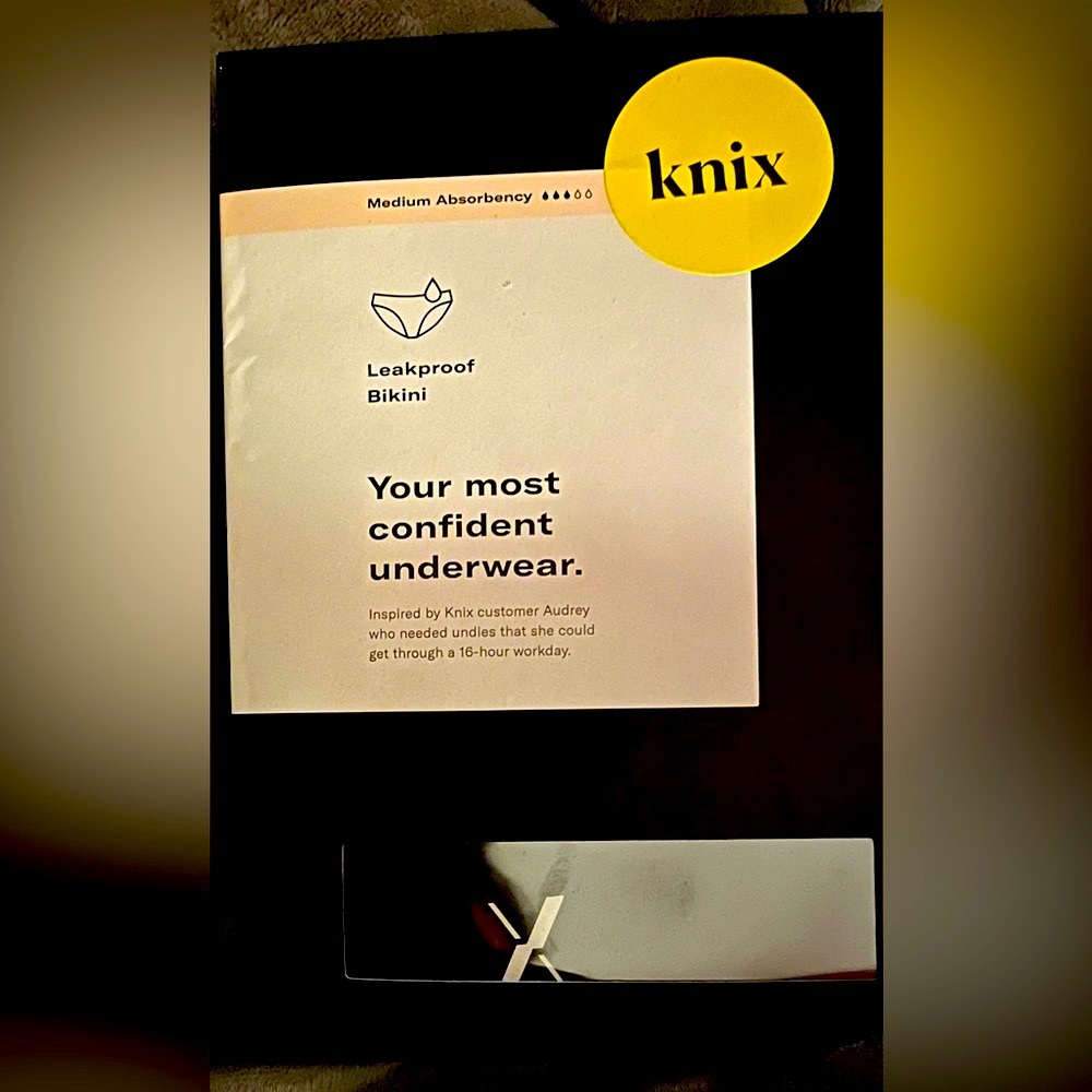 KNIX leakproof underwear for women. Bikini cut. Size medium